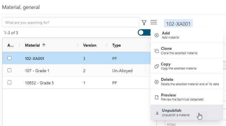 Null Material Data Publish Material Data